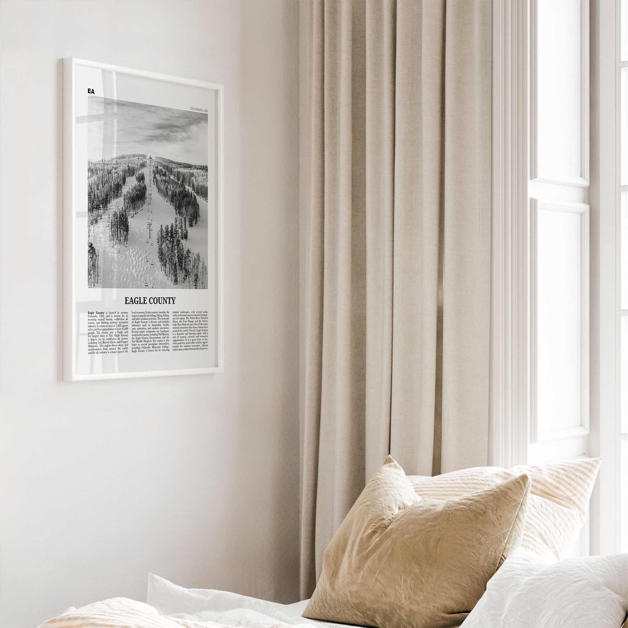 Eagle County Print Black and White, Eagle County Wall Art, Eagle County Poster, Eagle County Photo, Eagle County Wall Décor, Eagle Map