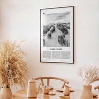 Eagle County Print Black and White, Eagle County Wall Art, Eagle County Poster, Eagle County Photo, Eagle County Wall Décor, Eagle Map