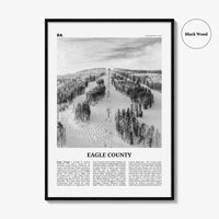 Eagle County Print Black and White, Eagle County Wall Art, Eagle County Poster, Eagle County Photo, Eagle County Wall Décor, Eagle Map