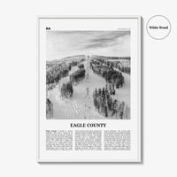Eagle County Print Black and White, Eagle County Wall Art, Eagle County Poster, Eagle County Photo, Eagle County Wall Décor, Eagle Map
