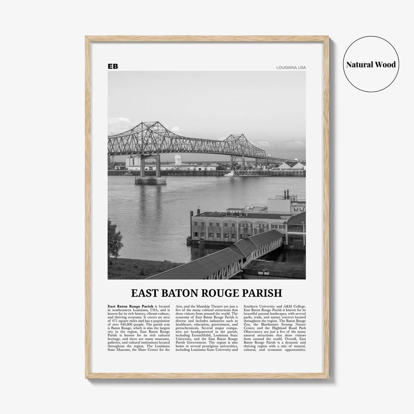 East Baton Rouge Parish Print Black and White, East Baton Wall Art, East Baton Poster, East Baton Photo, East Baton Wall Décor, Baton Map