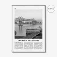 East Baton Rouge Parish Print Black and White, East Baton Wall Art, East Baton Poster, East Baton Photo, East Baton Wall Décor, Baton Map