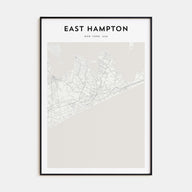 East Hampton Map Portrait Poster