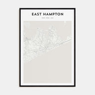 East Hampton Map Portrait Poster