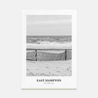 East Hampton Portrait B&W Poster