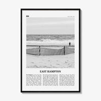East Hampton Print Black and White, East Hampton Wall Art, East Hampton Poster, East Hampton Photo, East Hampton Map, New York, USA