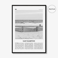 East Hampton Print Black and White, East Hampton Wall Art, East Hampton Poster, East Hampton Photo, East Hampton Map, New York, USA