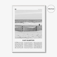 East Hampton Print Black and White, East Hampton Wall Art, East Hampton Poster, East Hampton Photo, East Hampton Map, New York, USA