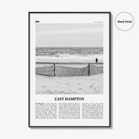 East Hampton Print Black and White, East Hampton Wall Art, East Hampton Poster, East Hampton Photo, East Hampton Map, New York, USA