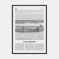 East Hampton Travel B&W Poster