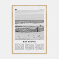 East Hampton Travel B&W Poster