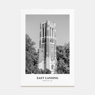 East Lansing Portrait B&W Poster