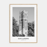 East Lansing Portrait B&W Poster