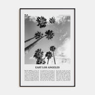 East Los Angeles Travel B&W Poster