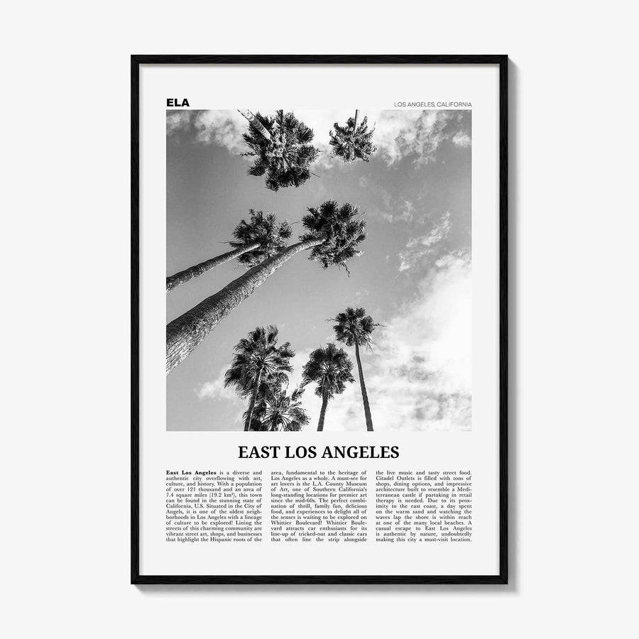 East Los Angeles Print Black and White, East Los Angeles Wall Art, East Los Angeles Poster, East Los Angeles Photo, California, USA