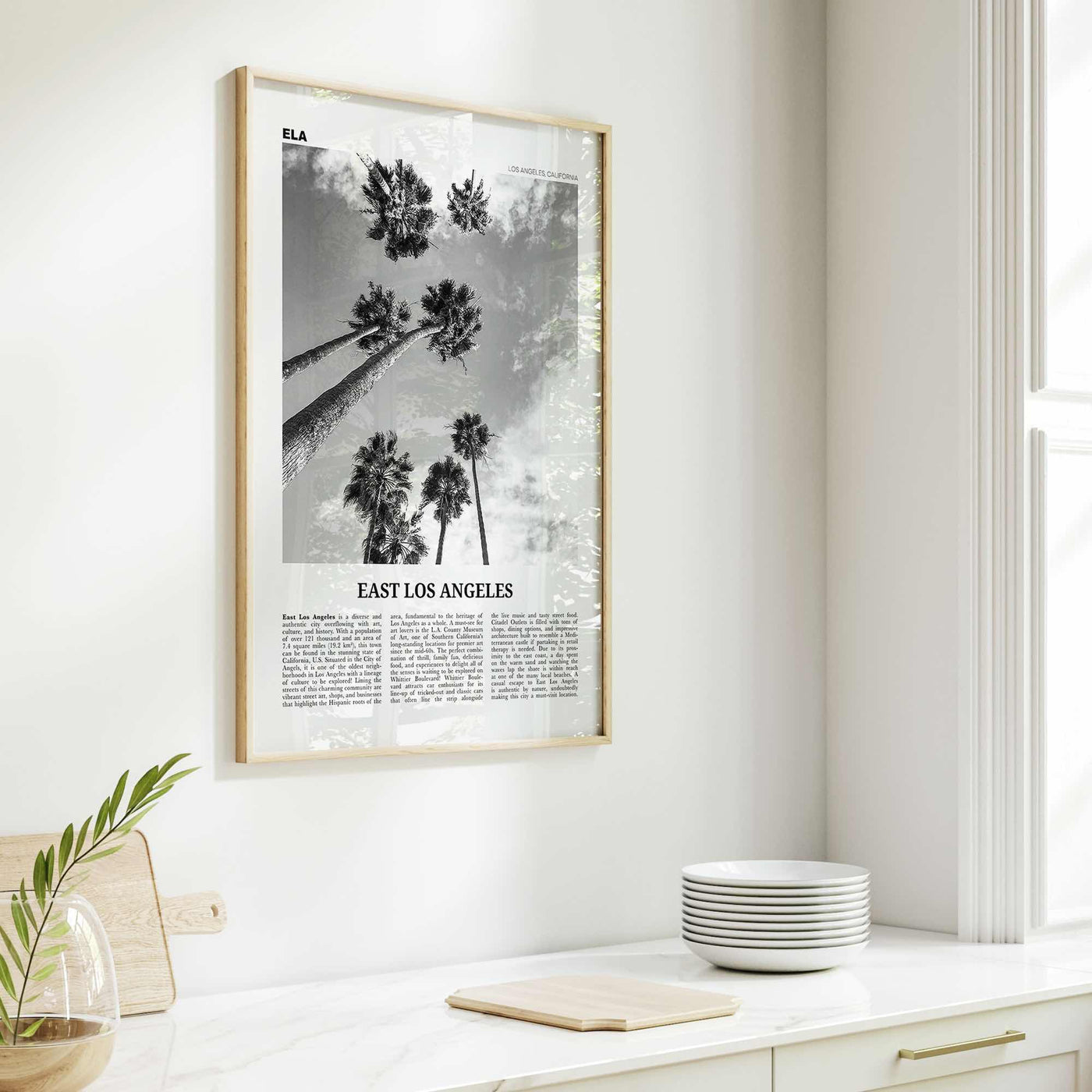 East Los Angeles Print Black and White, East Los Angeles Wall Art, East Los Angeles Poster, East Los Angeles Photo, California, USA