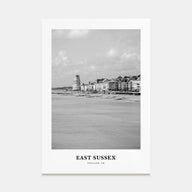 East Sussex Portrait B&W Poster