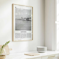 East Sussex Print Black and White, East Sussex Wall Art, East Sussex Poster, East Sussex Photo, East Sussex Map, England, UK, United Kingdom