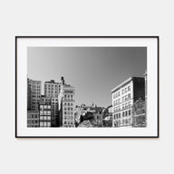 East Village, New York Landscape B&W Poster