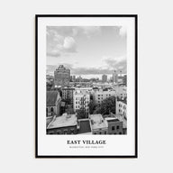 East Village, New York Portrait B&W Poster