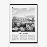 East Village Print Black and White New York, East Village Art, East Village Poster, East Village Photo, USA, United States, North America