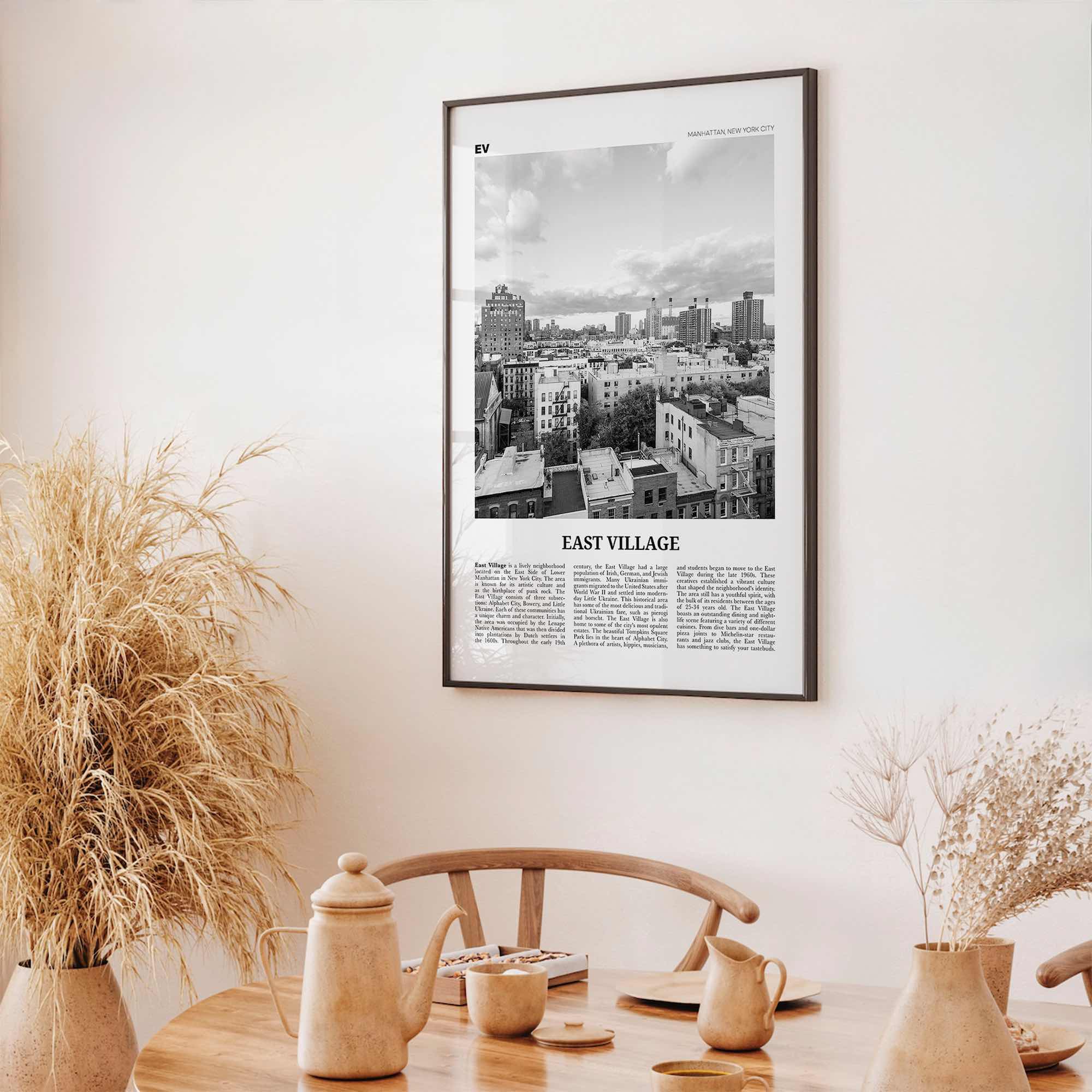 East Village Print Black and White New York, East Village Art, East Village Poster, East Village Photo, USA, United States, North America