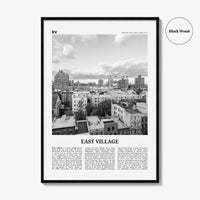 East Village Print Black and White New York, East Village Art, East Village Poster, East Village Photo, USA, United States, North America