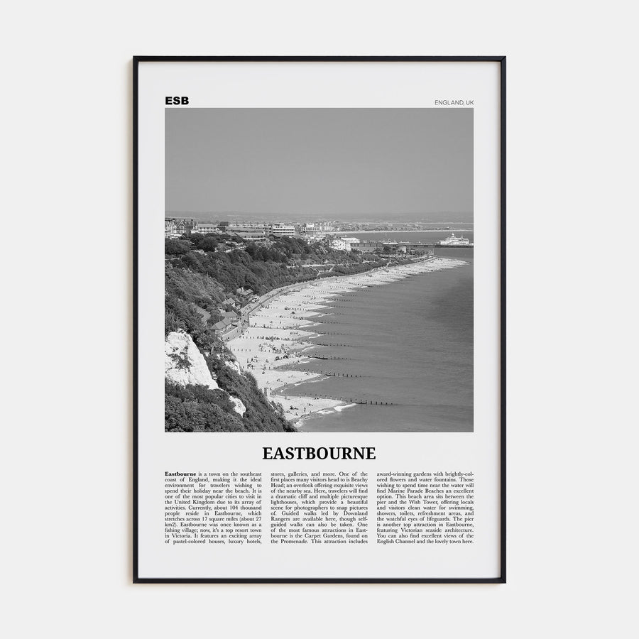 Eastbourne Travel B&W Poster