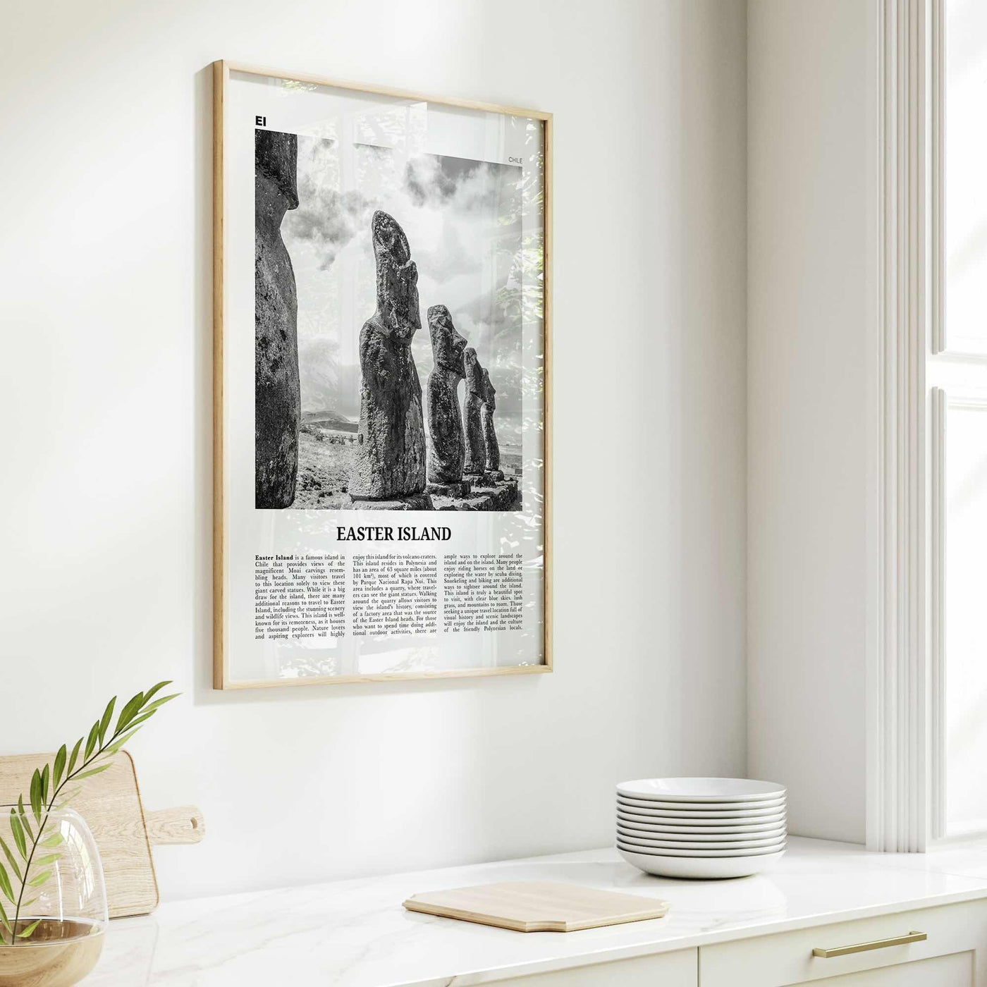 Easter Island Print Black and White, Easter Island Wall Art, Easter Island Poster, Easter Island Photo, Easter Island Wall Décor, Chile