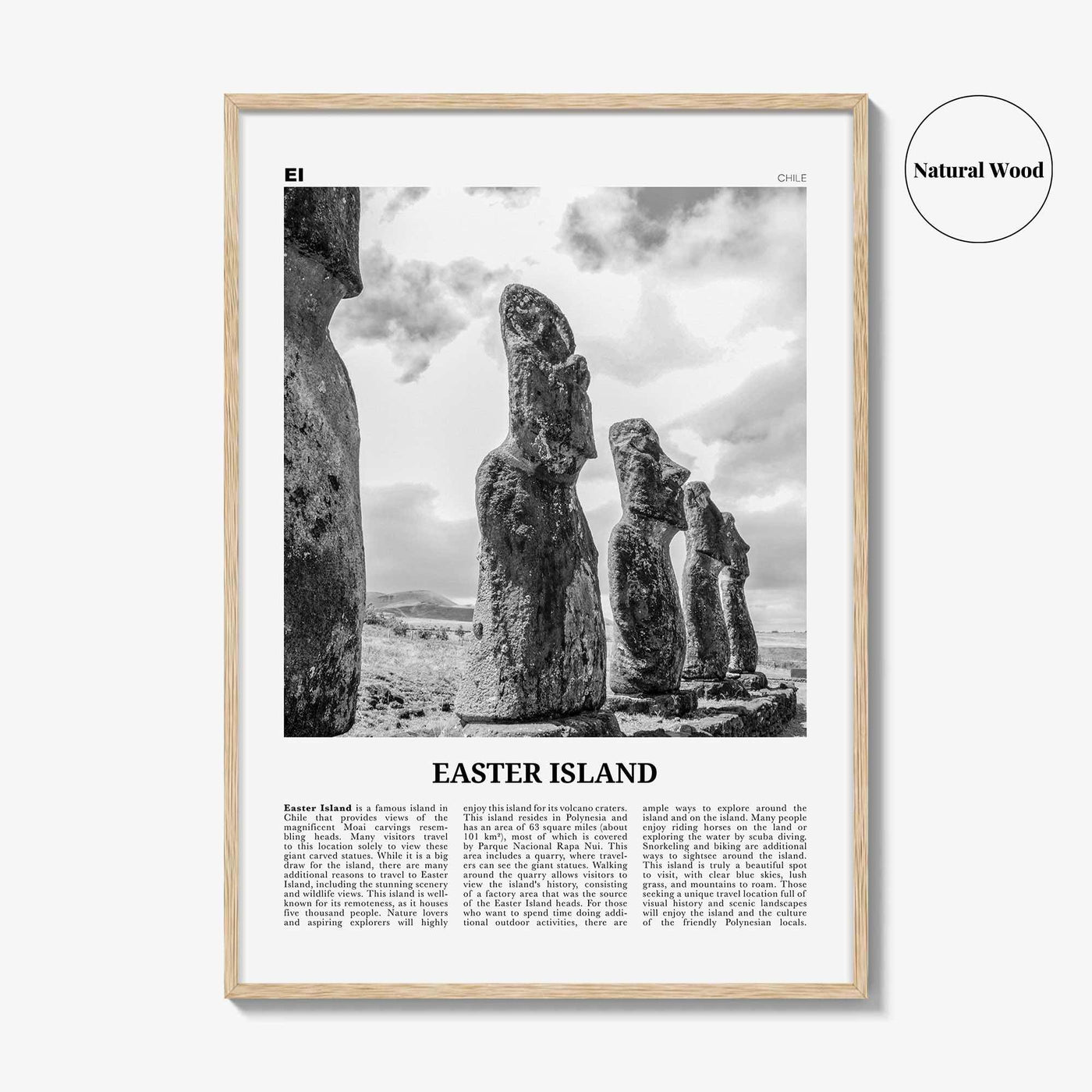 Easter Island Print Black and White, Easter Island Wall Art, Easter Island Poster, Easter Island Photo, Easter Island Wall Décor, Chile