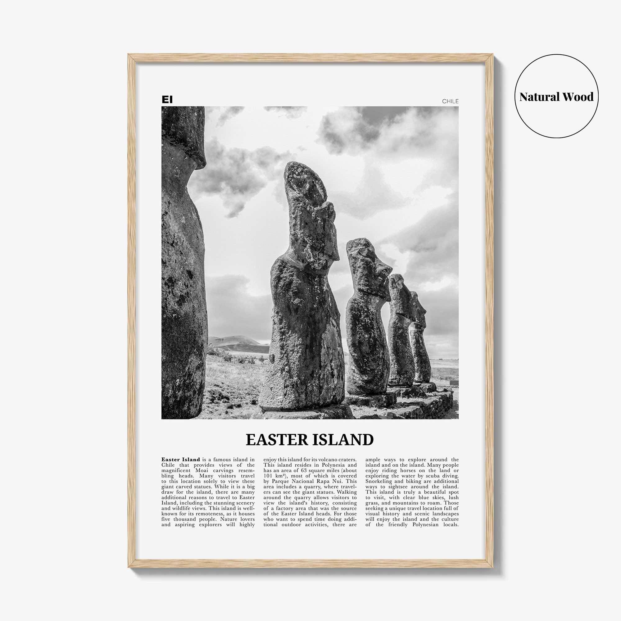 Easter Island Print Black and White, Easter Island Wall Art, Easter Island Poster, Easter Island Photo, Easter Island Wall Décor, Chile