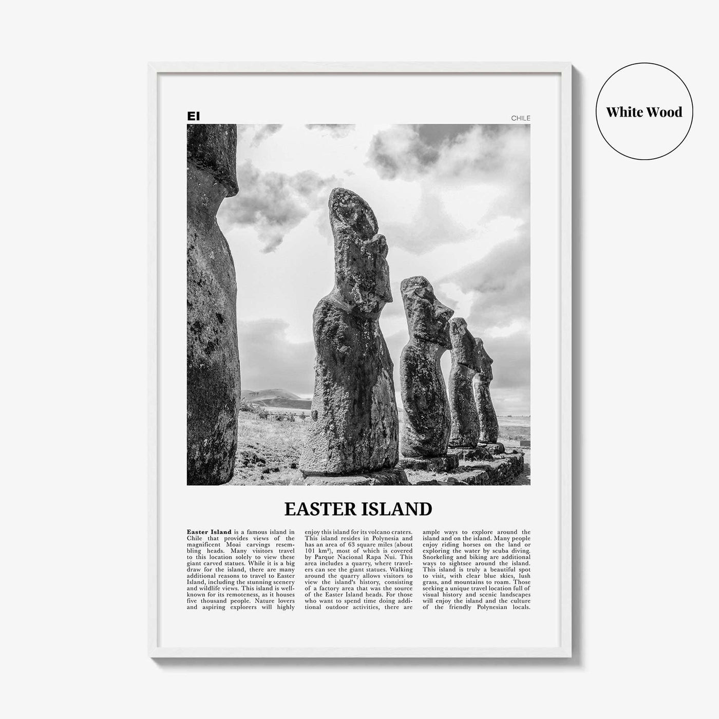 Easter Island Print Black and White, Easter Island Wall Art, Easter Island Poster, Easter Island Photo, Easter Island Wall Décor, Chile