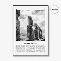 Easter Island Print Black and White, Easter Island Wall Art, Easter Island Poster, Easter Island Photo, Easter Island Wall Décor, Chile