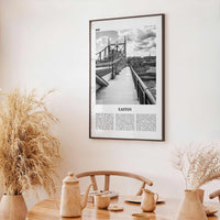 Easton Print Black and White, Easton Wall Art, Easton Poster, Easton Photo, Easton Wall Décor, Easton Map, Pennsylvania, USA