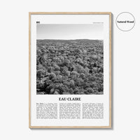 Eau Claire Print Black and White, Eau Claire Wall Art, Eau Claire Poster, Eau Claire Photo, Eau Claire Wall Décor, Eau Claire Map, Wisconsin