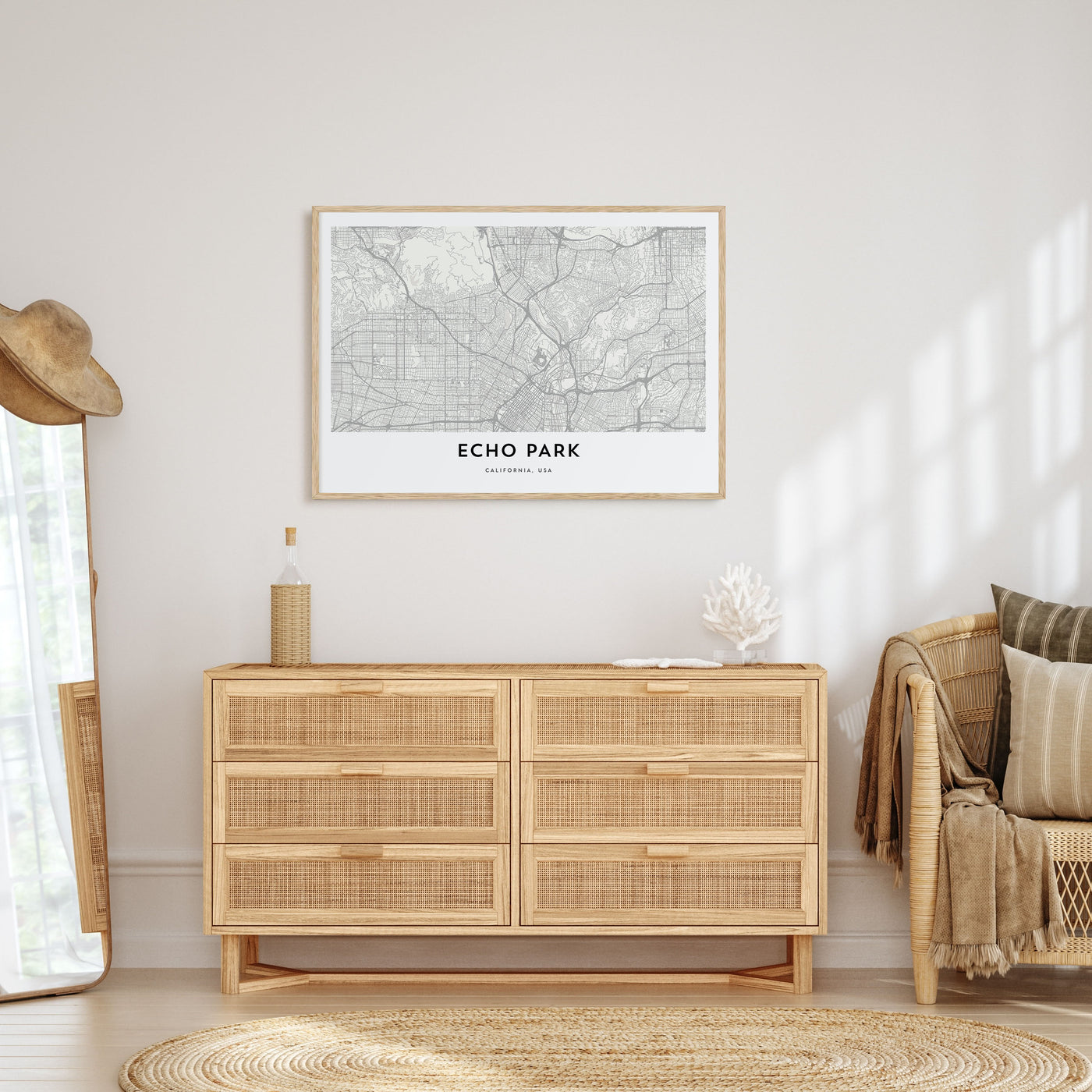 Echo Park Map Landscape Poster