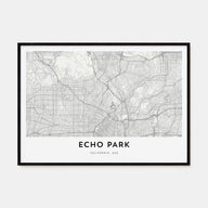 Echo Park Map Landscape Poster