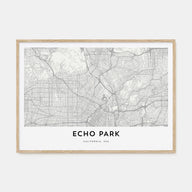 Echo Park Map Landscape Poster