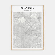 Echo Park Map Portrait Poster
