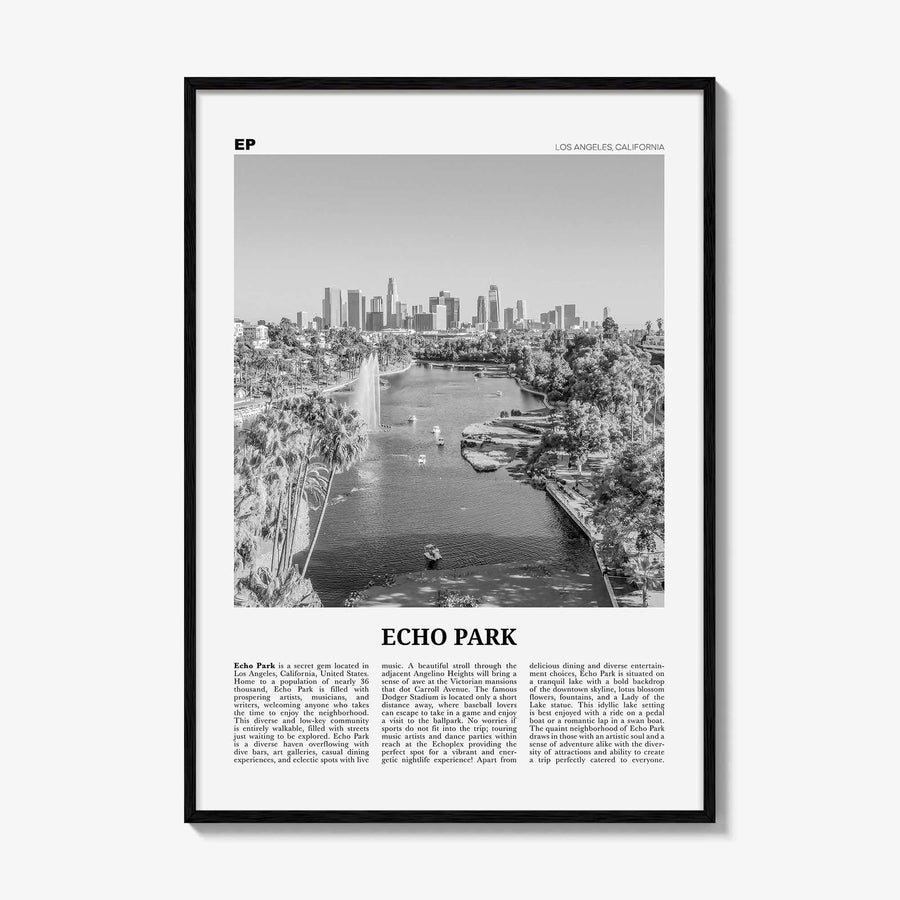 Echo Park Print Black and White No 1, Echo Park Wall Art, Echo Park Poster, Echo Park Photo, Echo Park Wall Décor, Los Angeles, California