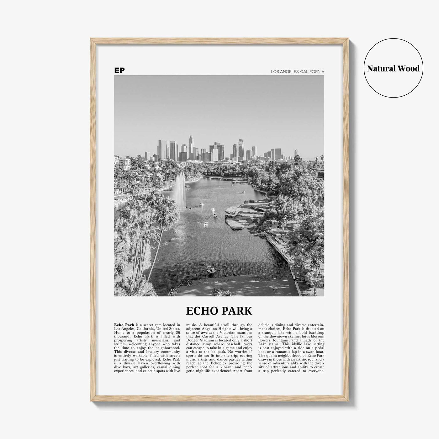 Echo Park Print Black and White No 1, Echo Park Wall Art, Echo Park Poster, Echo Park Photo, Echo Park Wall Décor, Los Angeles, California