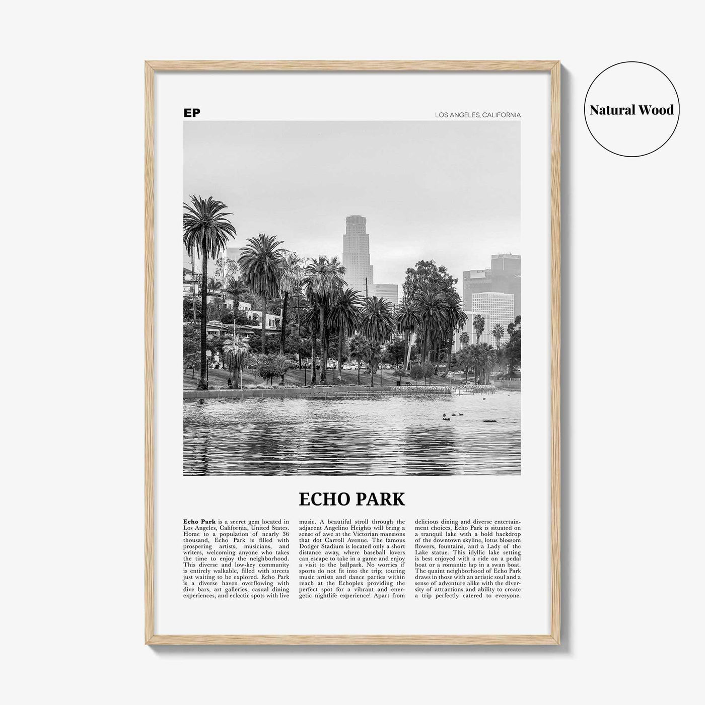 Echo Park Print Black and White No 2, Echo Park Wall Art, Echo Park Poster, Echo Park Photo, Echo Park Décor, Los Angeles, California