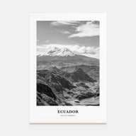 Ecuador Portrait B&W No 1 Poster