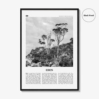 Eden Print Black and White, Eden Wall Art, Eden Poster, Eden Photo, Eden Wall Décor, New South Wales, Australia