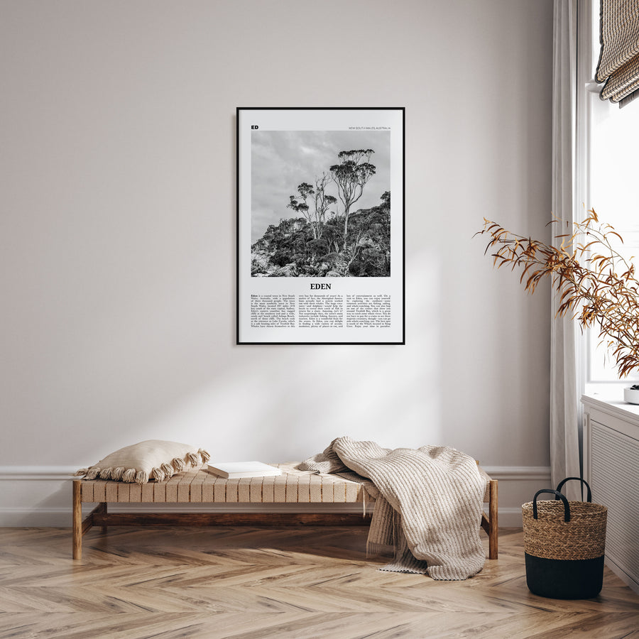 Eden Travel B&W Poster