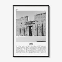 Edfu Print Black and White, Edfu Wall Art, Edfu Poster, Edfu Photo, Edfu Map, Egypt