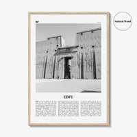 Edfu Print Black and White, Edfu Wall Art, Edfu Poster, Edfu Photo, Edfu Map, Egypt