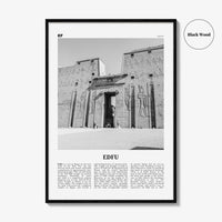 Edfu Print Black and White, Edfu Wall Art, Edfu Poster, Edfu Photo, Edfu Map, Egypt