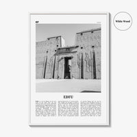 Edfu Print Black and White, Edfu Wall Art, Edfu Poster, Edfu Photo, Edfu Map, Egypt