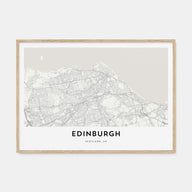Edinburgh Map Landscape Poster